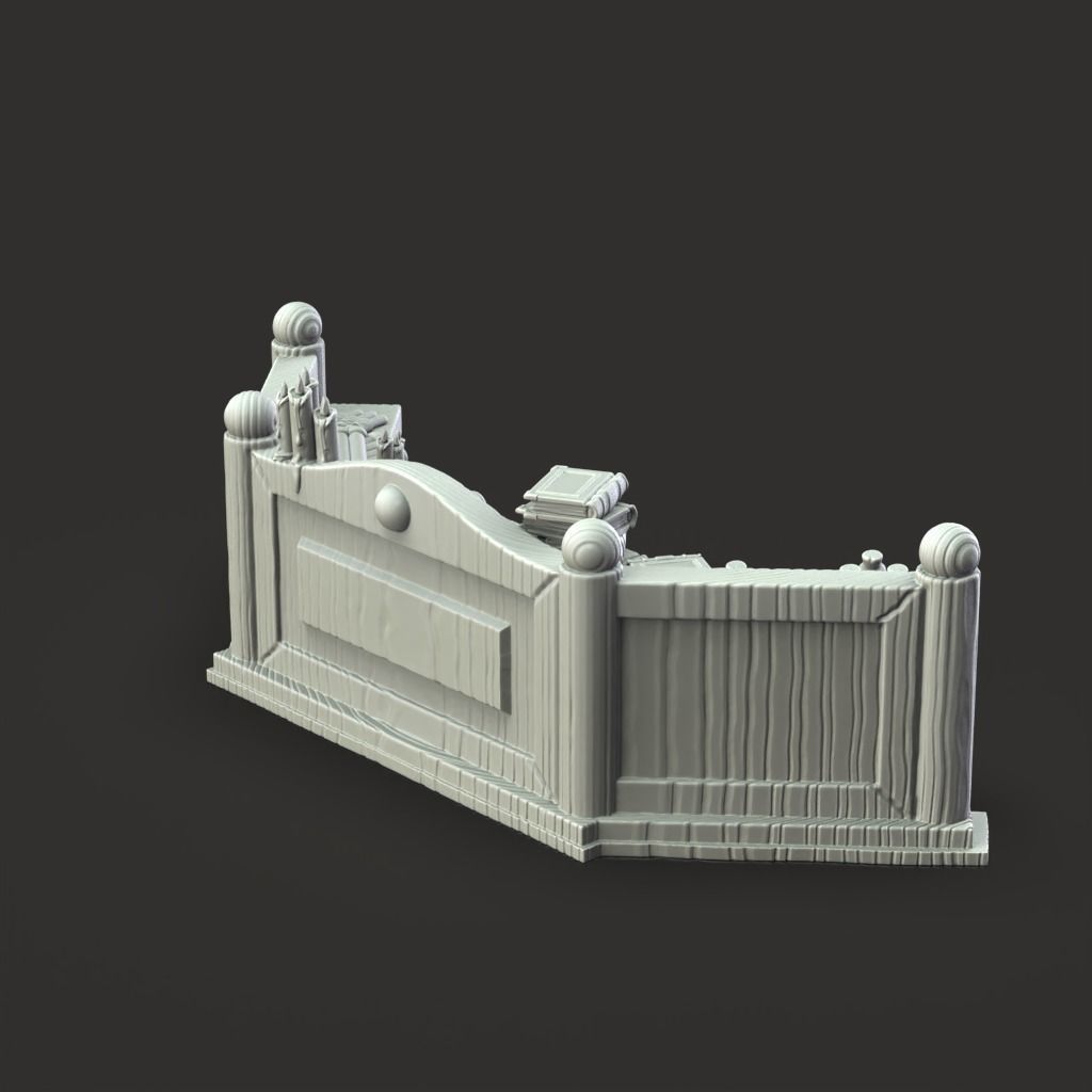 Desk and Dice Shelves - 3D Printable TTRPG - PRESUPPORTED - 32mm 3D print model_9