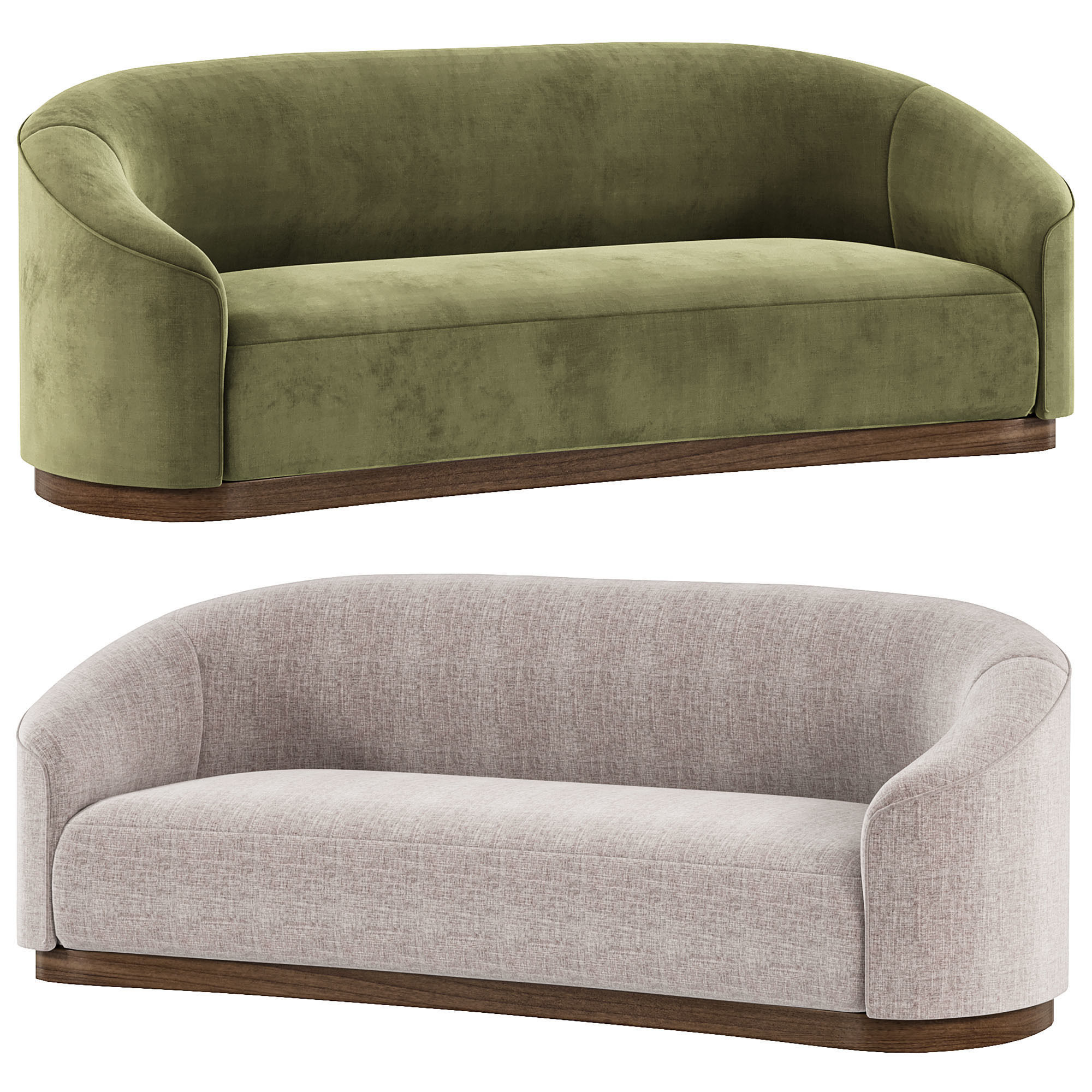 Manhattan 3 Seater Sofa By Vorsen 3D model_1