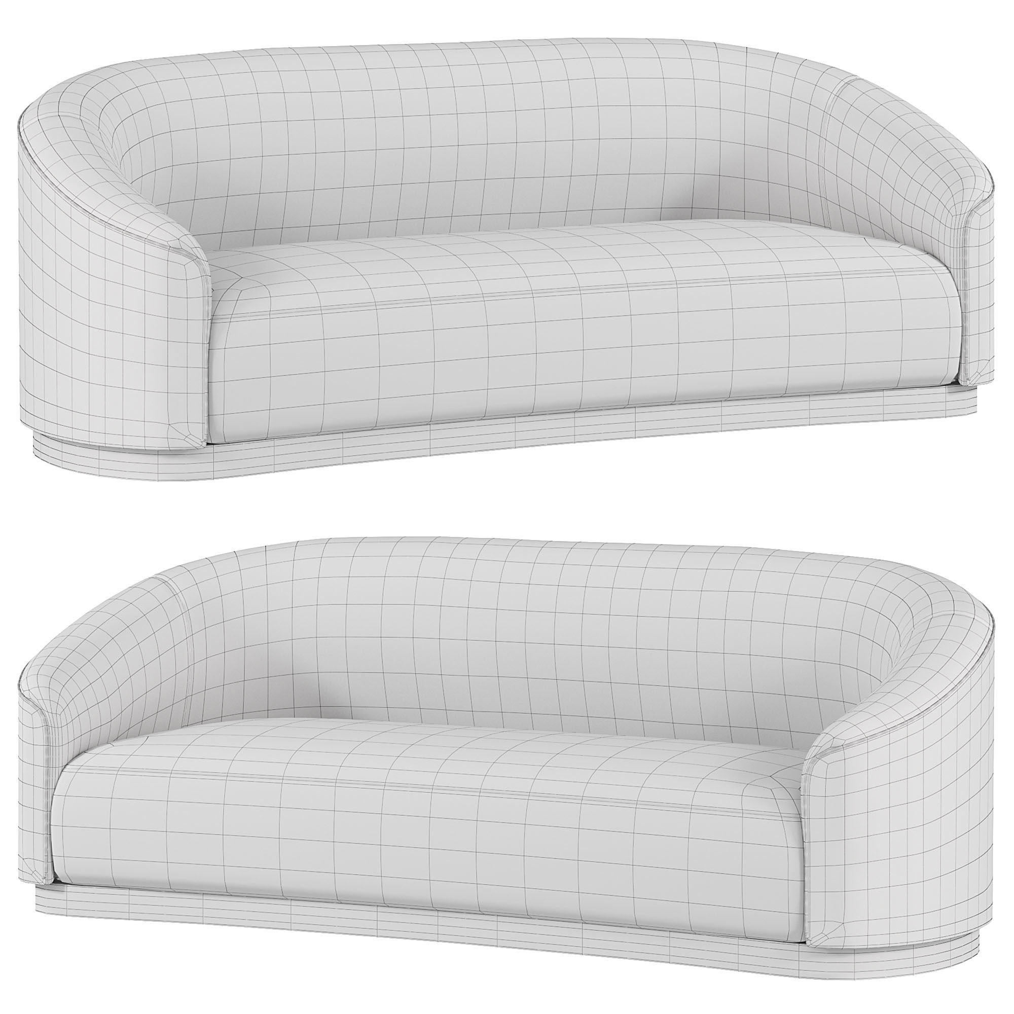 Manhattan 3 Seater Sofa By Vorsen 3D model_2