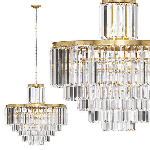 Leyland 22 light chandelier by arhaus 3D model