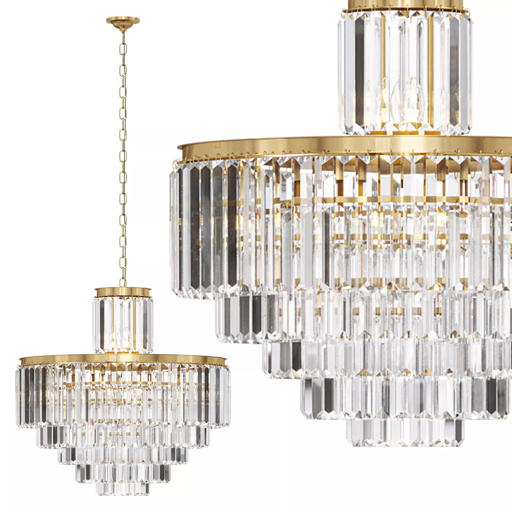 Leyland 22 light chandelier by arhaus 3D model_0