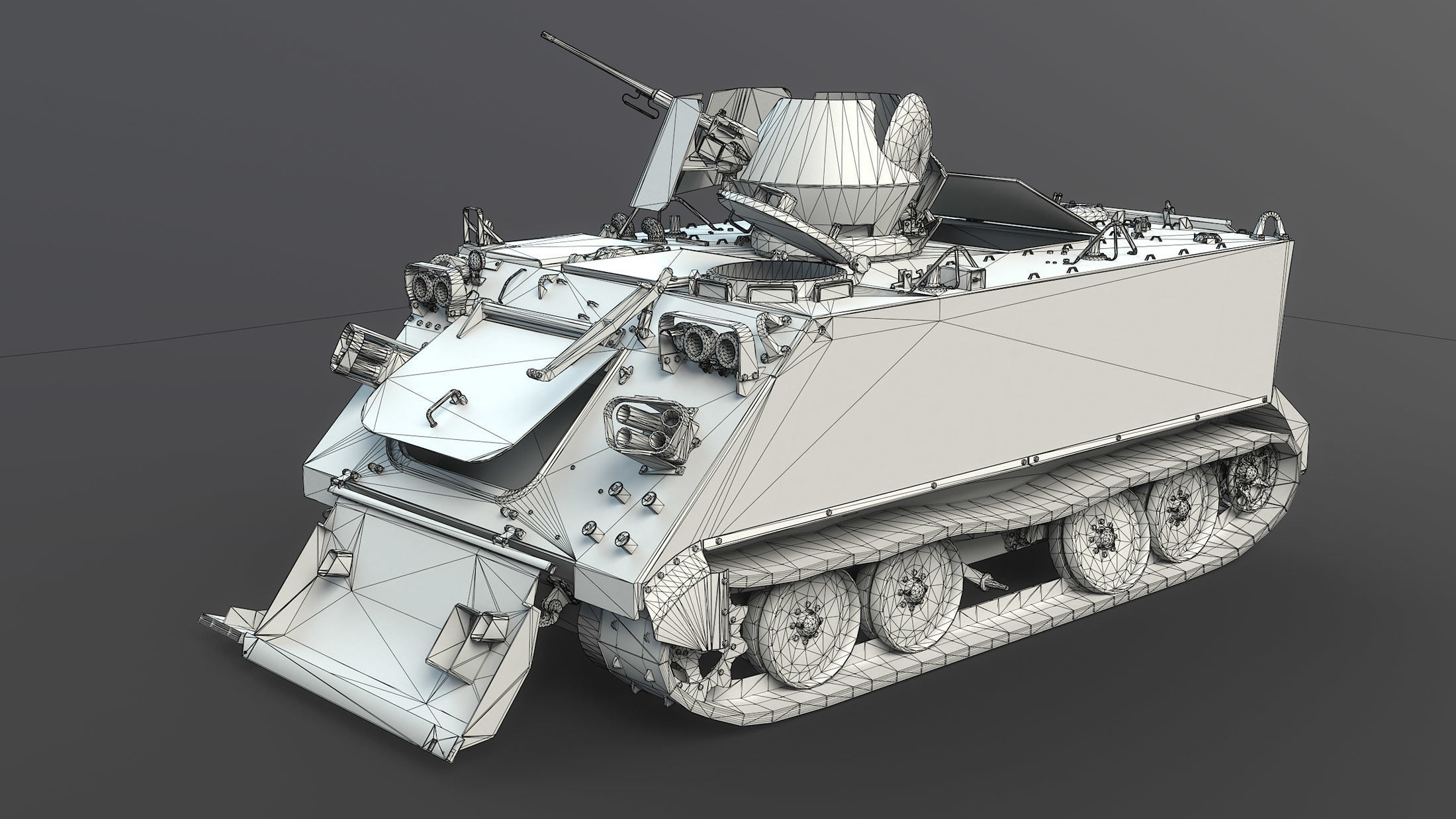 M113 APC Destroyed Game Ready Low-poly 3D model_6