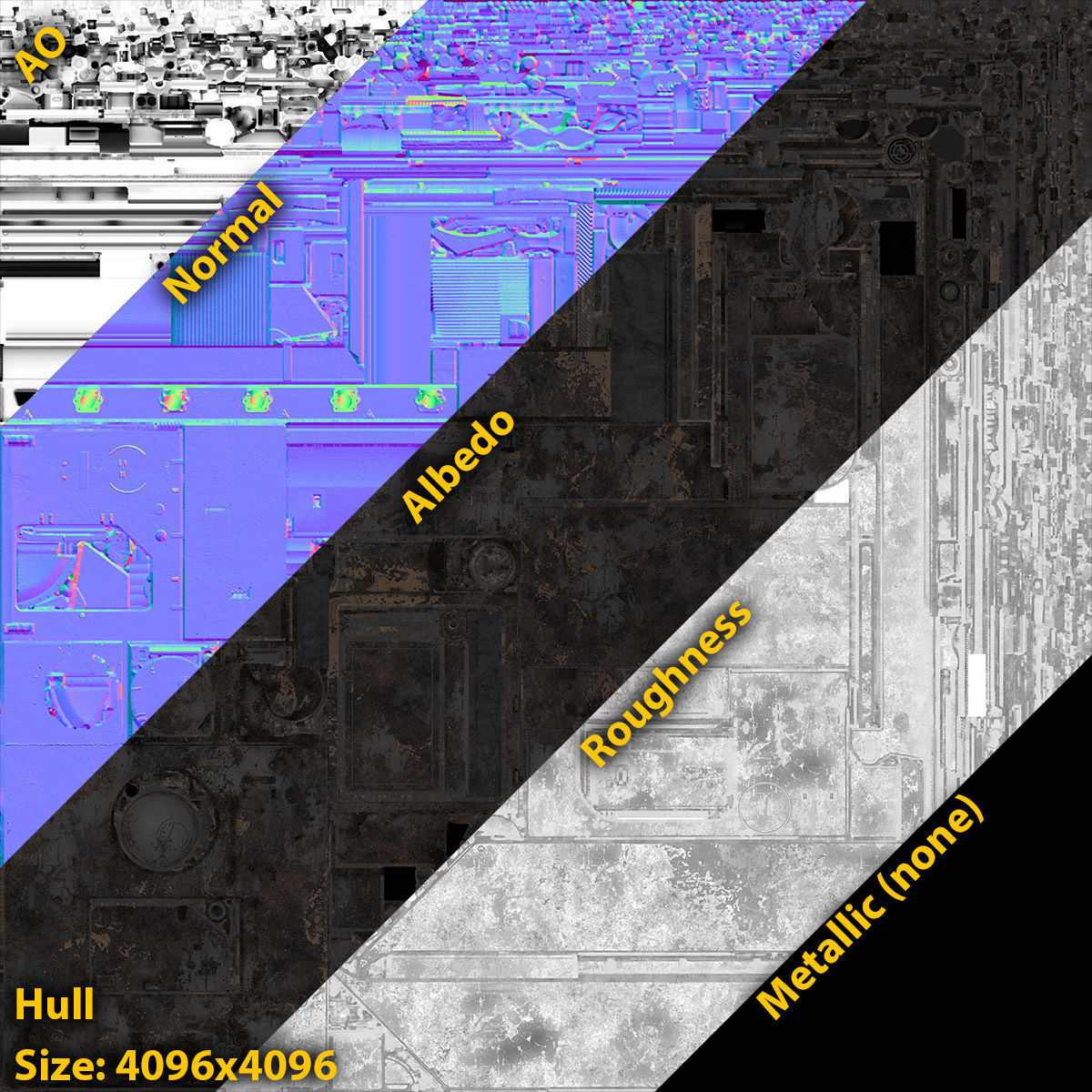 M113 APC Destroyed Game Ready Low-poly 3D model_8