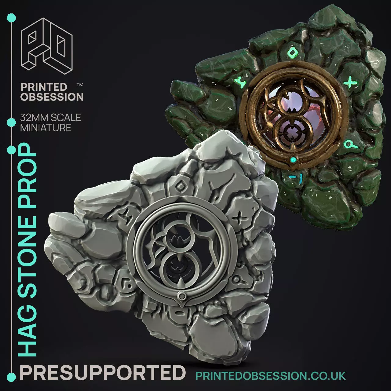 Hag Stone - 3D Printable TTRPG - PRESUPPORTED - 32mm Scale 3D print model_0