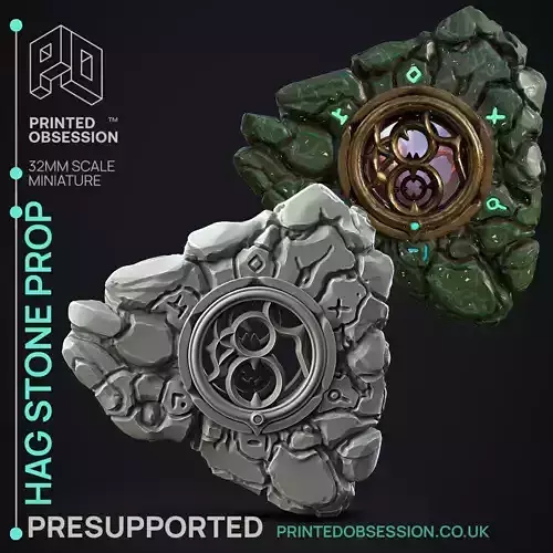 Hag Stone - 3D Printable TTRPG - PRESUPPORTED - 32mm Scale 3D print model