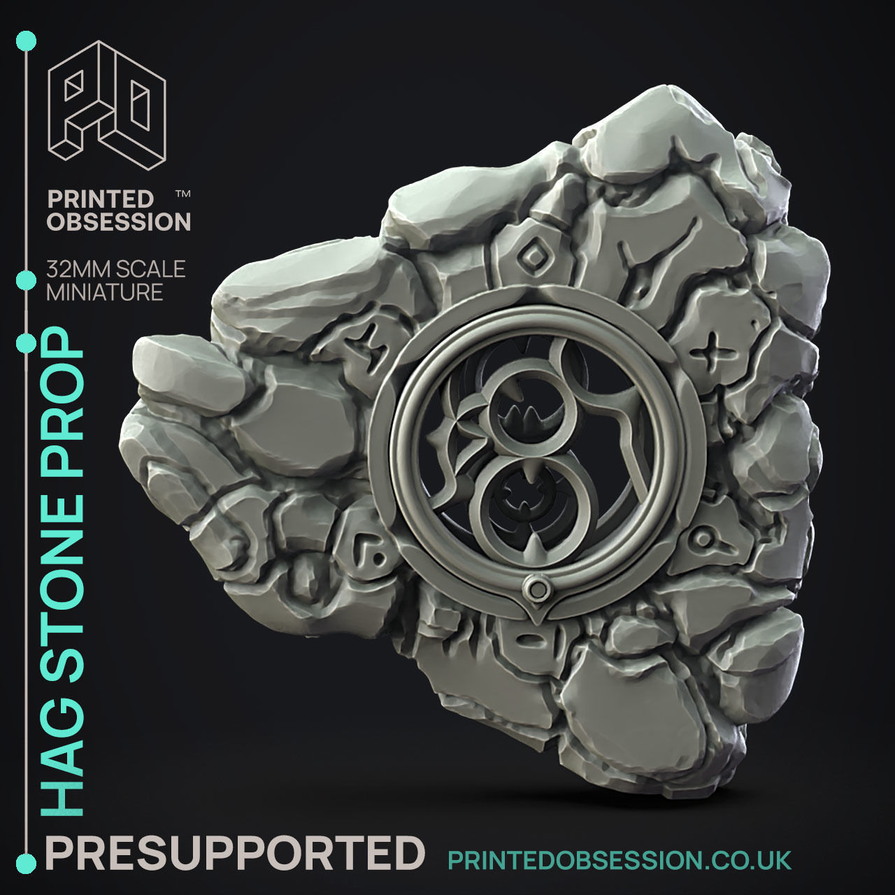 Hag Stone - 3D Printable TTRPG - PRESUPPORTED - 32mm Scale 3D print model_6