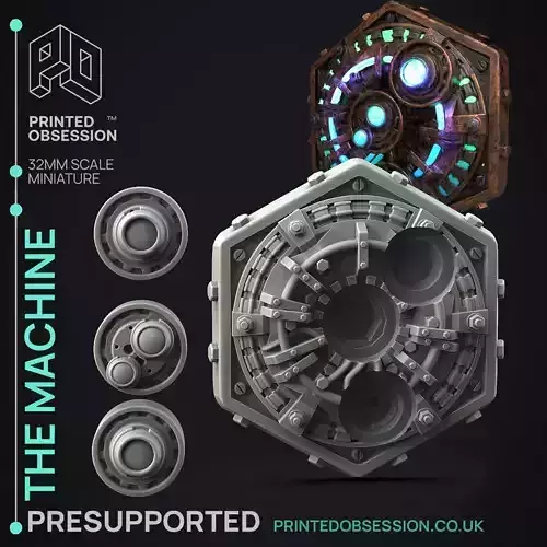 Mechanical Device - 3D Printable TTRPG - PRESUPPORTED - 32mm 3D print model