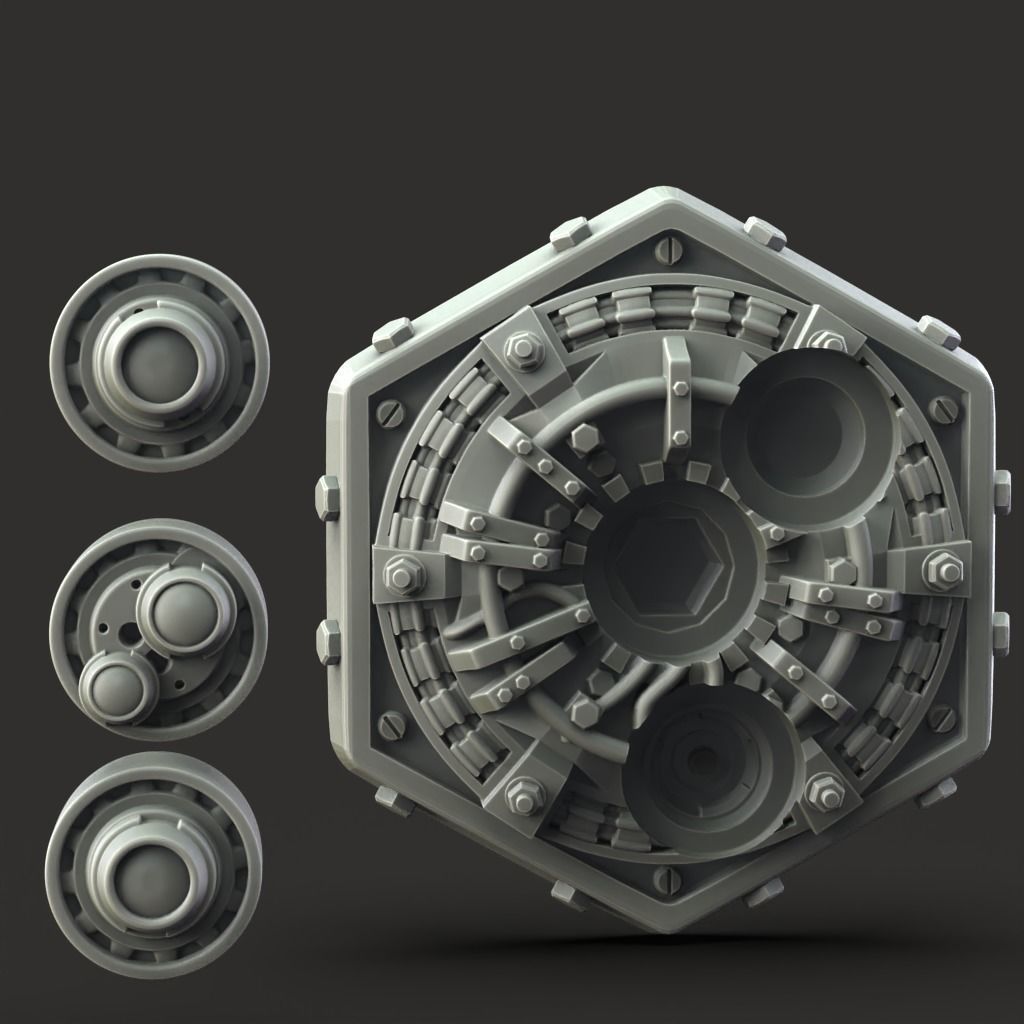 Mechanical Device - 3D Printable TTRPG - PRESUPPORTED - 32mm 3D model ...