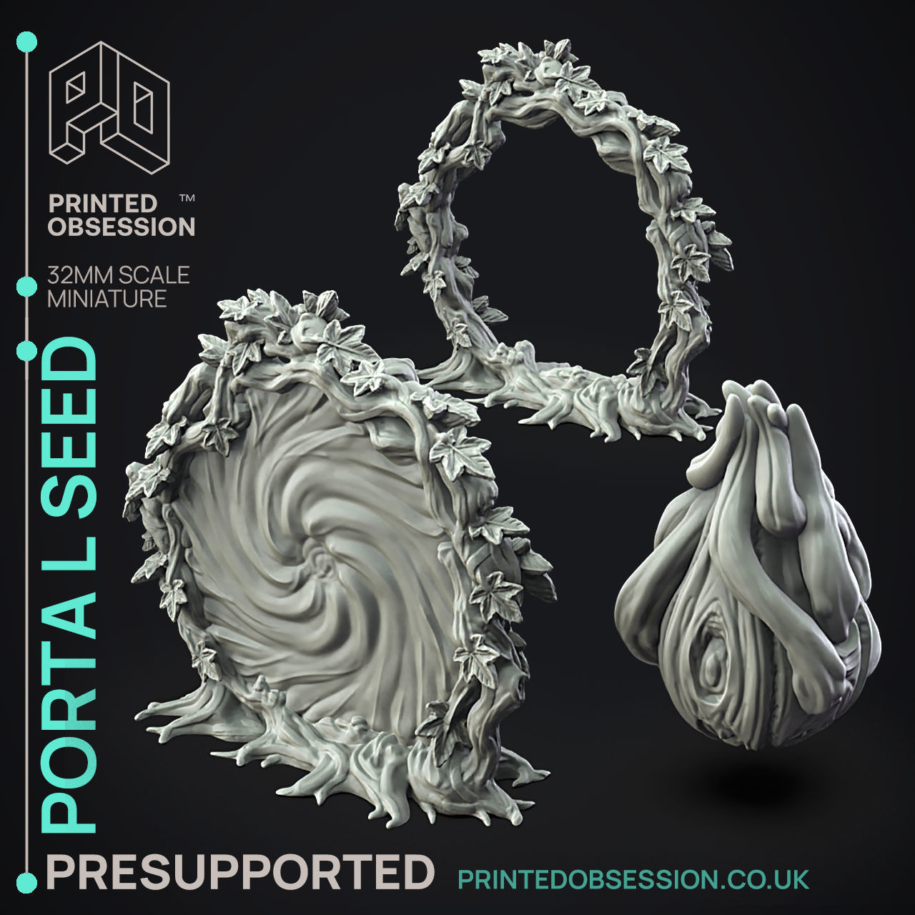 Portal Seed - 3D Printable TTRPG - PRESUPPORTED - 32mm Scale 3D print model_1