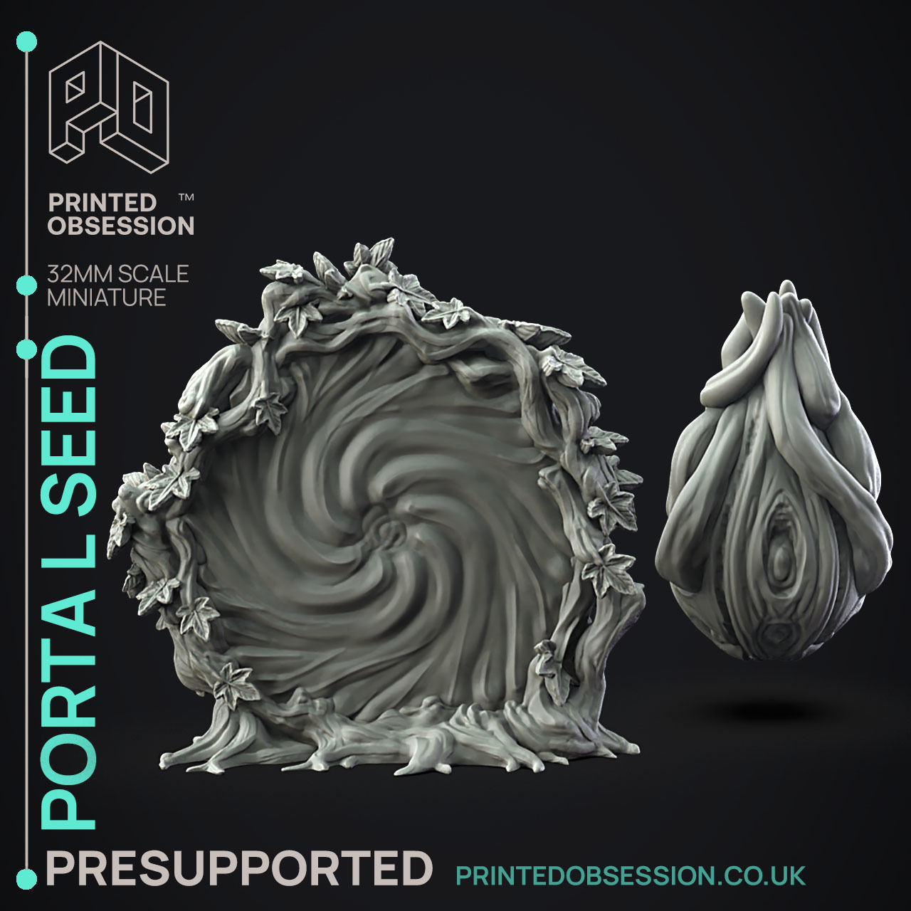 Portal Seed - 3D Printable TTRPG - PRESUPPORTED - 32mm Scale 3D print model_6