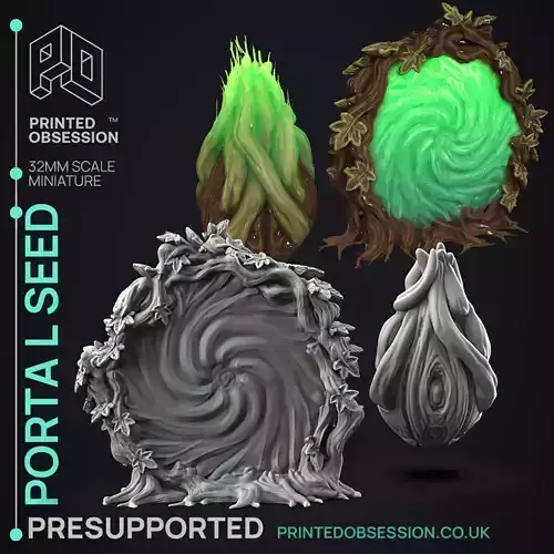 Portal Seed - 3D Printable TTRPG - PRESUPPORTED - 32mm Scale