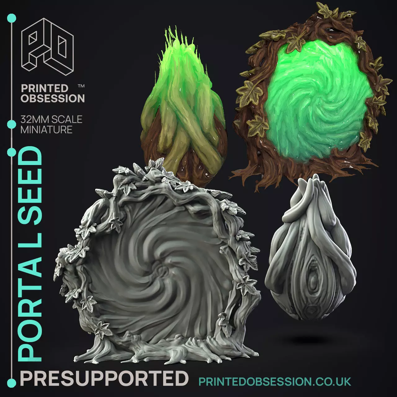 Portal Seed - 3D Printable TTRPG - PRESUPPORTED - 32mm Scale 3D print model_0