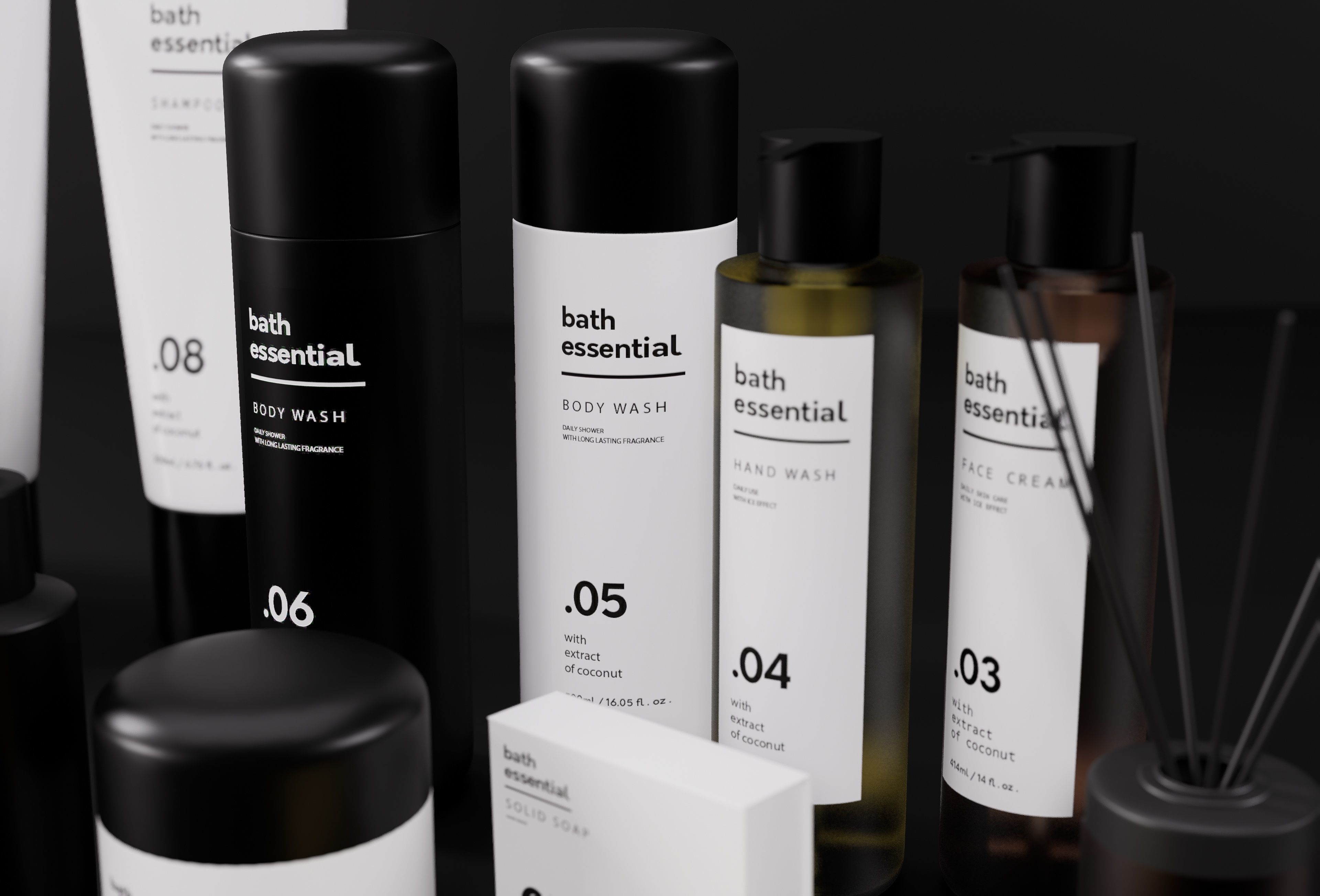 Bath Essentials Set D5Render 3D model_4