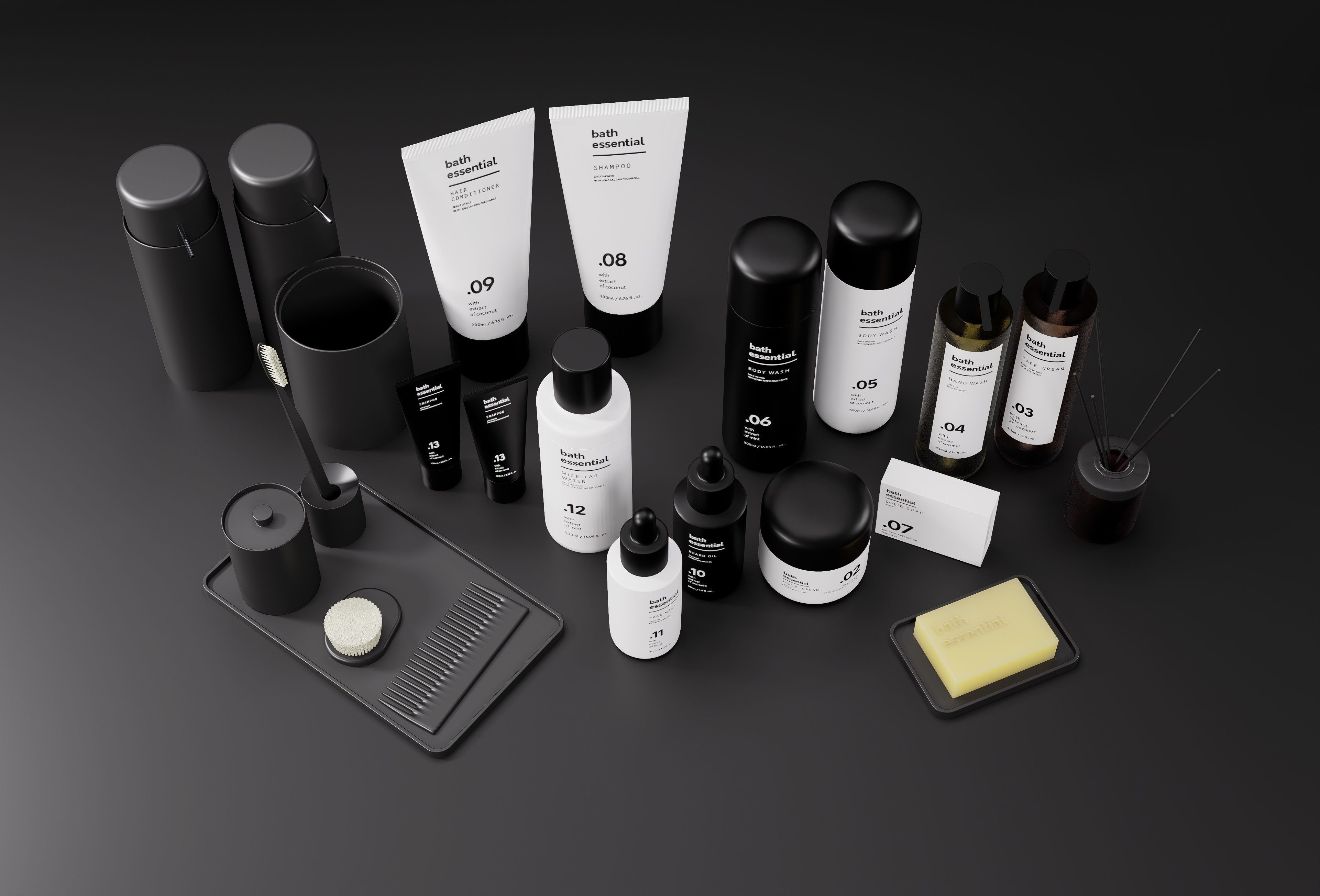 Bath Essentials Set D5Render 3D model_2