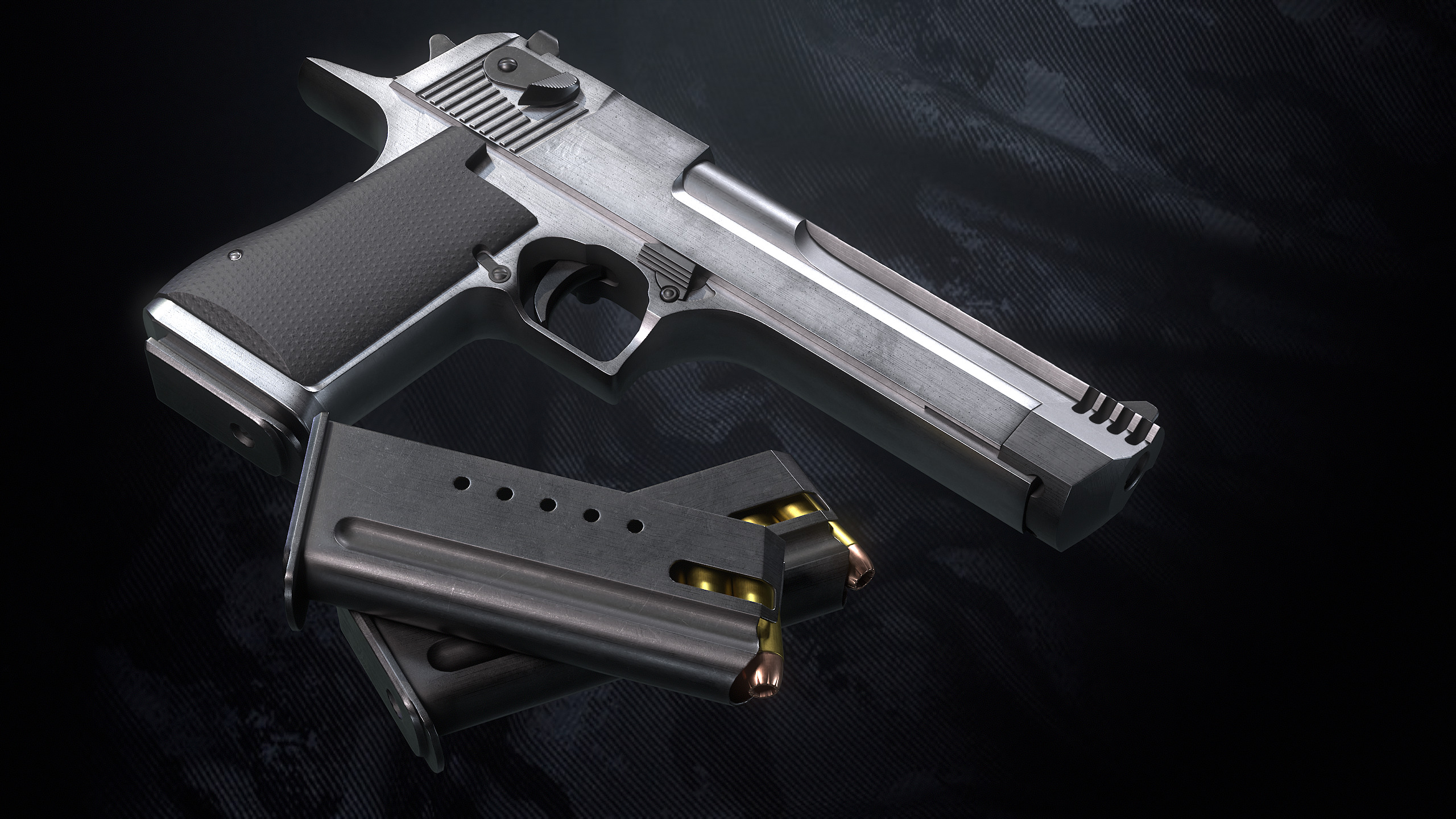 GDE50C Pistol With Hands and Weapon Case Low-poly 3D model_9