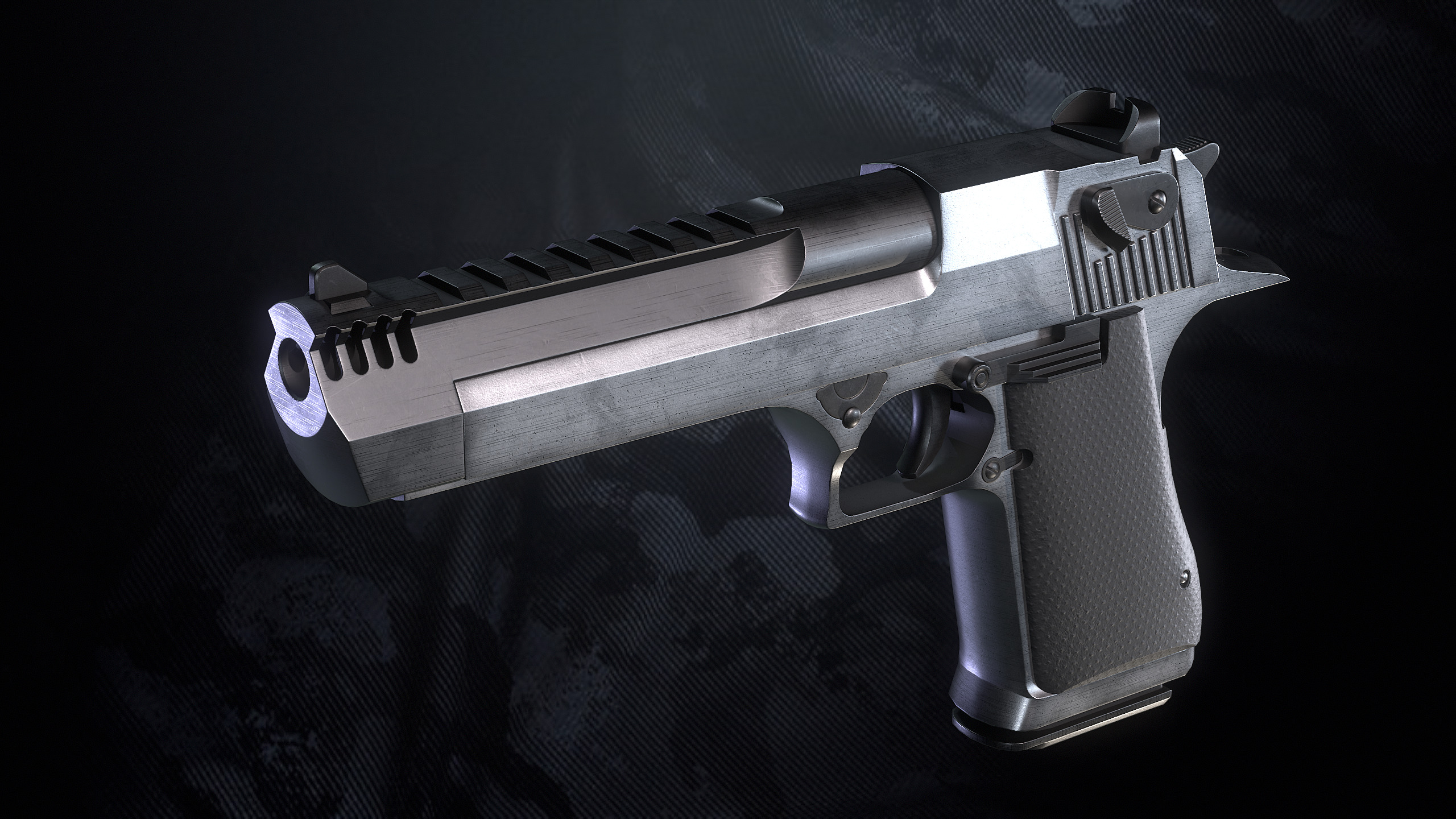 GDE50C Pistol With Hands and Weapon Case Low-poly 3D model_10