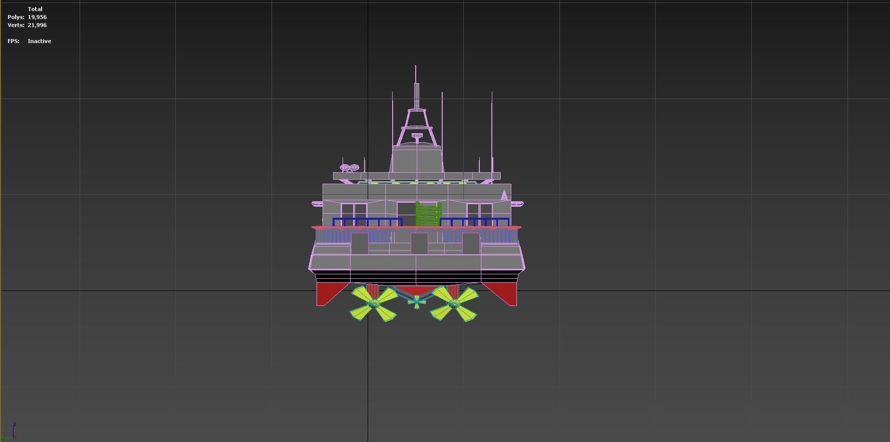 Low poly 3d Model of vessels pack Low-poly 3D model_23