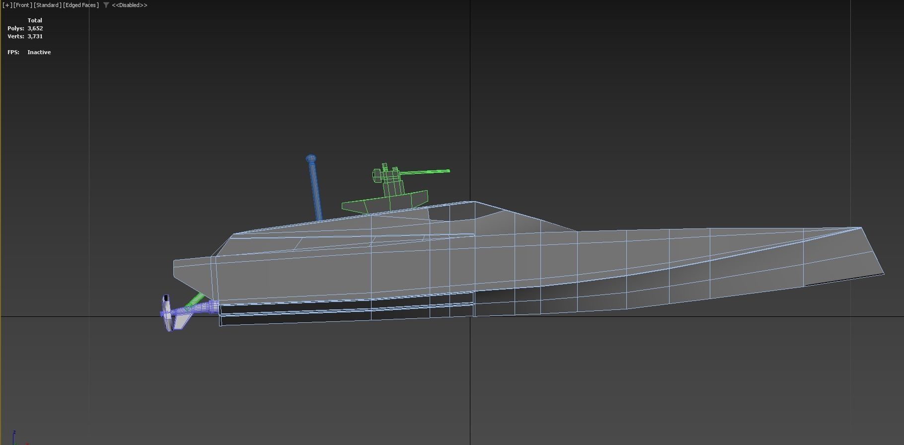 Low poly 3d Model of vessels pack Low-poly 3D model_27