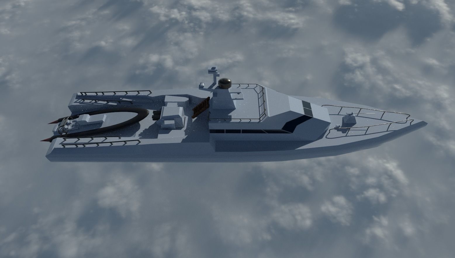 Low poly 3d Model of vessels pack Low-poly 3D model_11