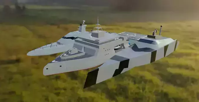 Low poly 3d Model of  vessels pack 