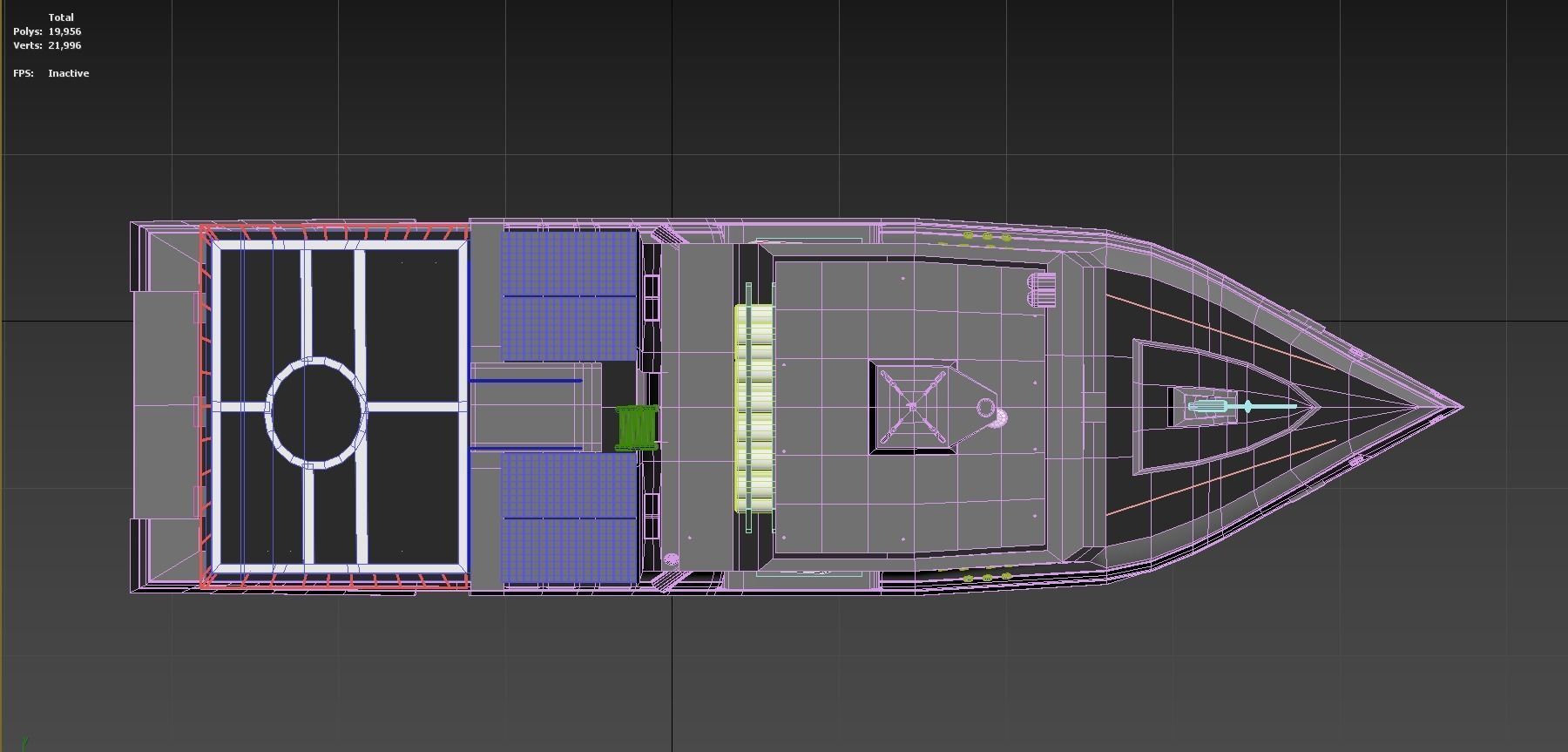 Low poly 3d Model of vessels pack Low-poly 3D model_22