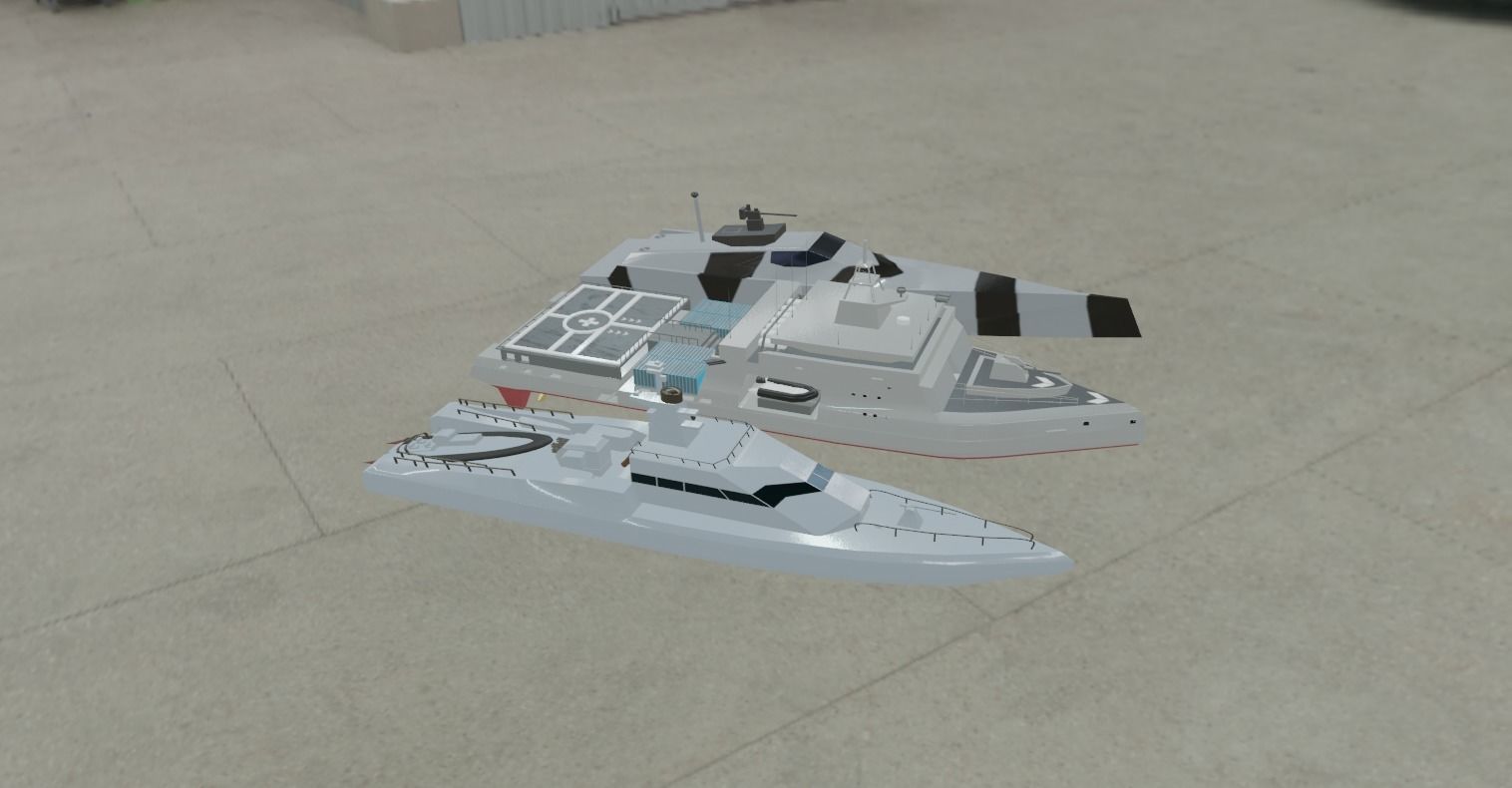 Low poly 3d Model of vessels pack Low-poly 3D model_19