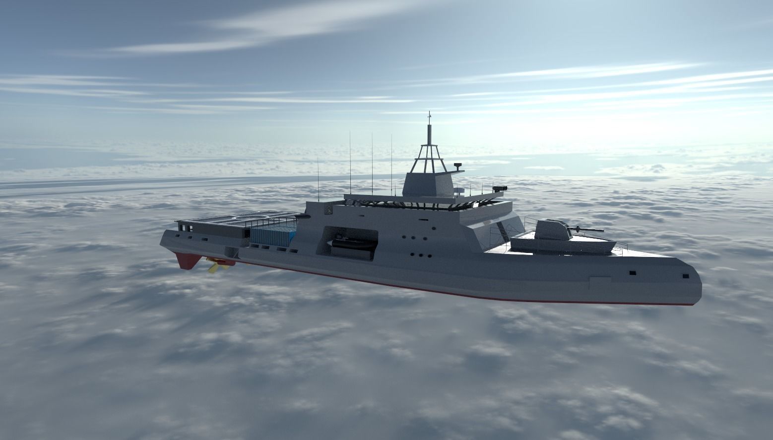 Low poly 3d Model of vessels pack Low-poly 3D model_10