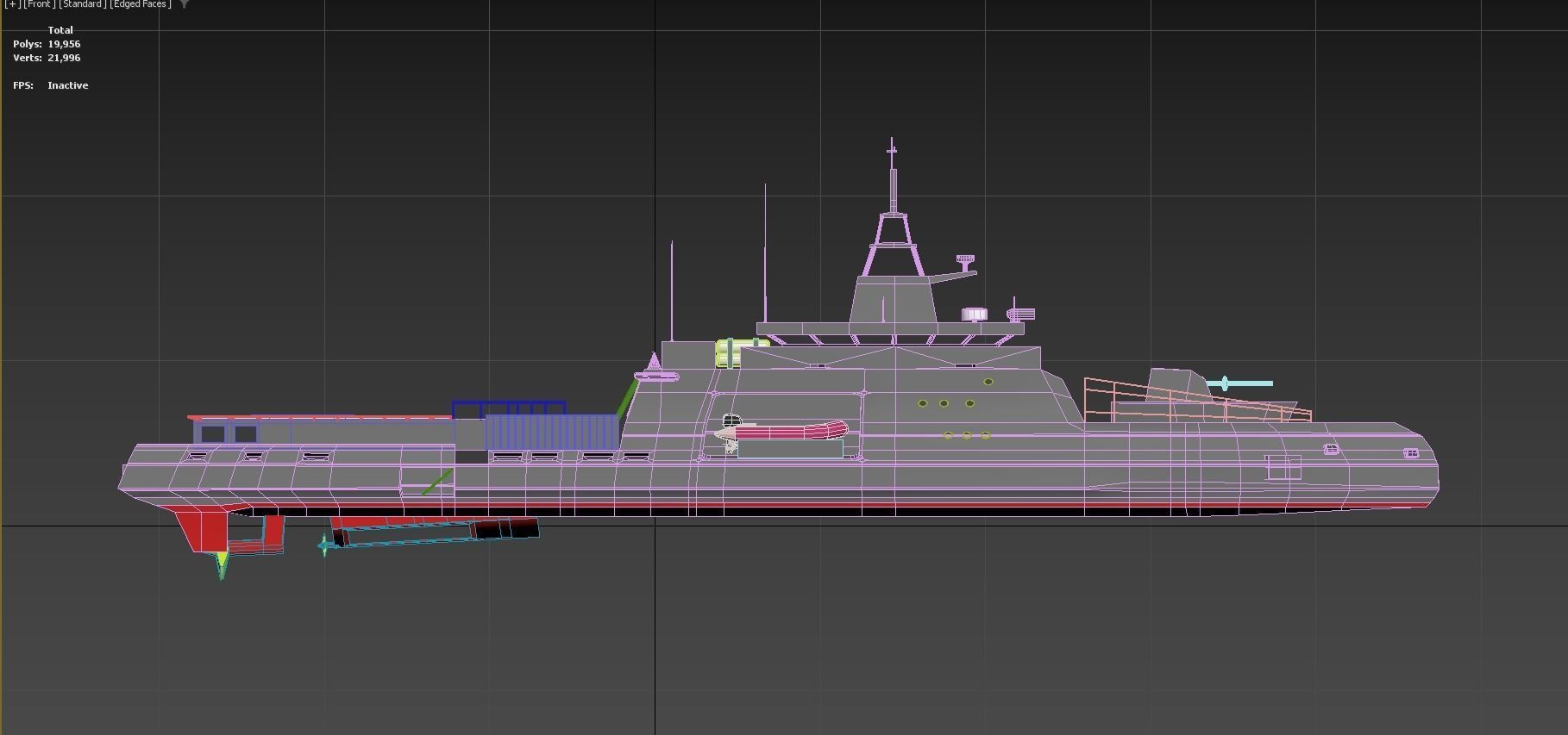 Low poly 3d Model of vessels pack Low-poly 3D model_21