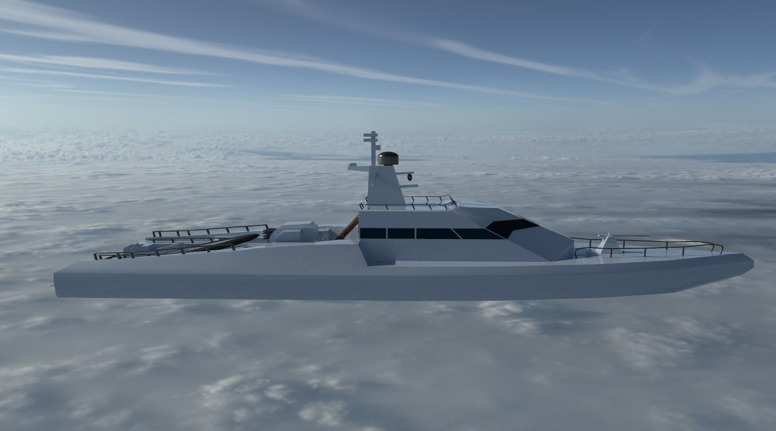 Low poly 3d Model of vessels pack Low-poly 3D model_7