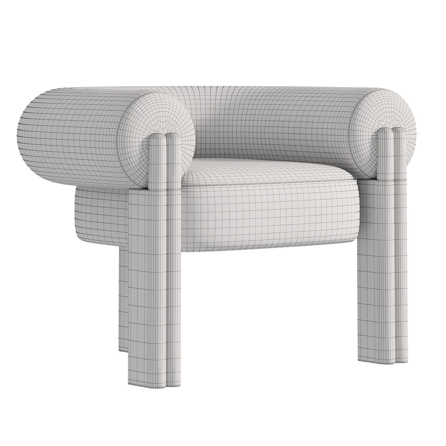 Sevigne Armchair 3D model_2