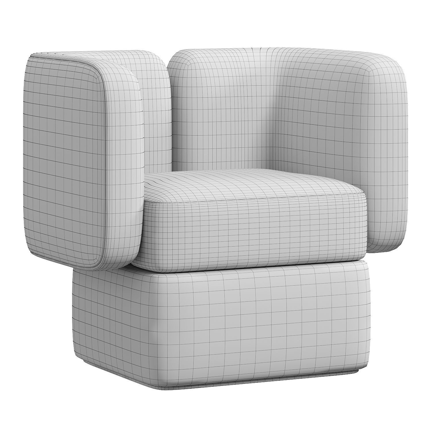 Dolly Armchair by Sandra benhamou 3D model_2