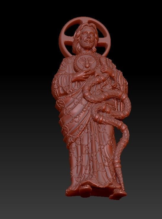 Saint Jude Pendant 3D print model_2
