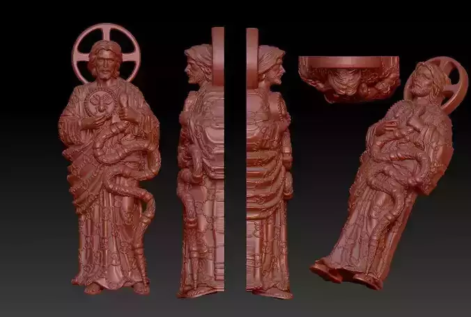 Saint Jude Pendant 3D print model