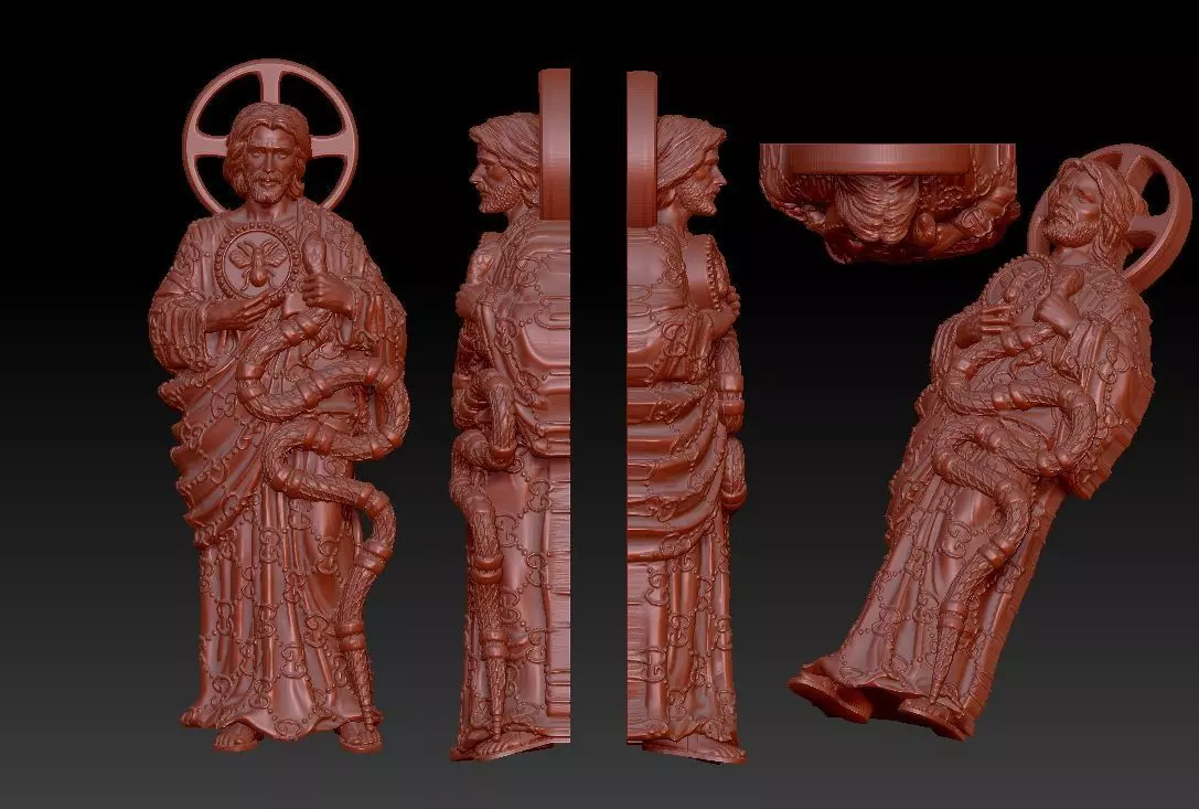 Saint Jude Pendant 3D print model_0