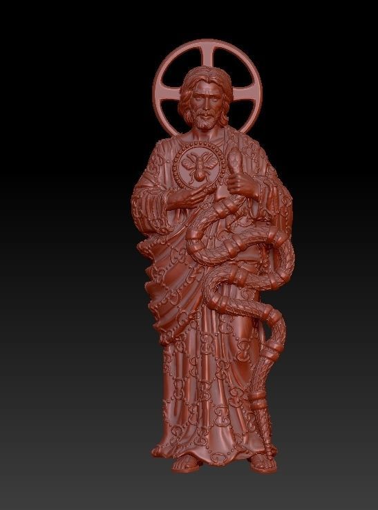 Saint Jude Pendant 3D print model_1