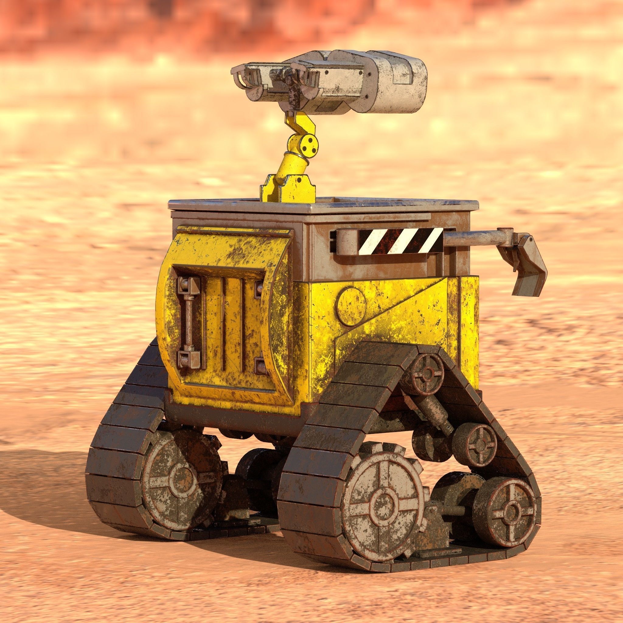 Wall-E Model with 2K Textures 3D model_1