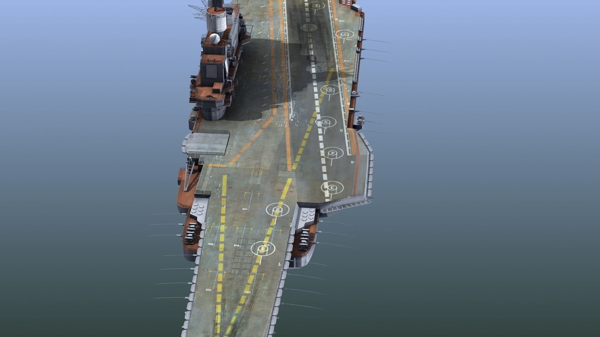 Admiral Kuznetsov Aircraft Carrier 3D model_9