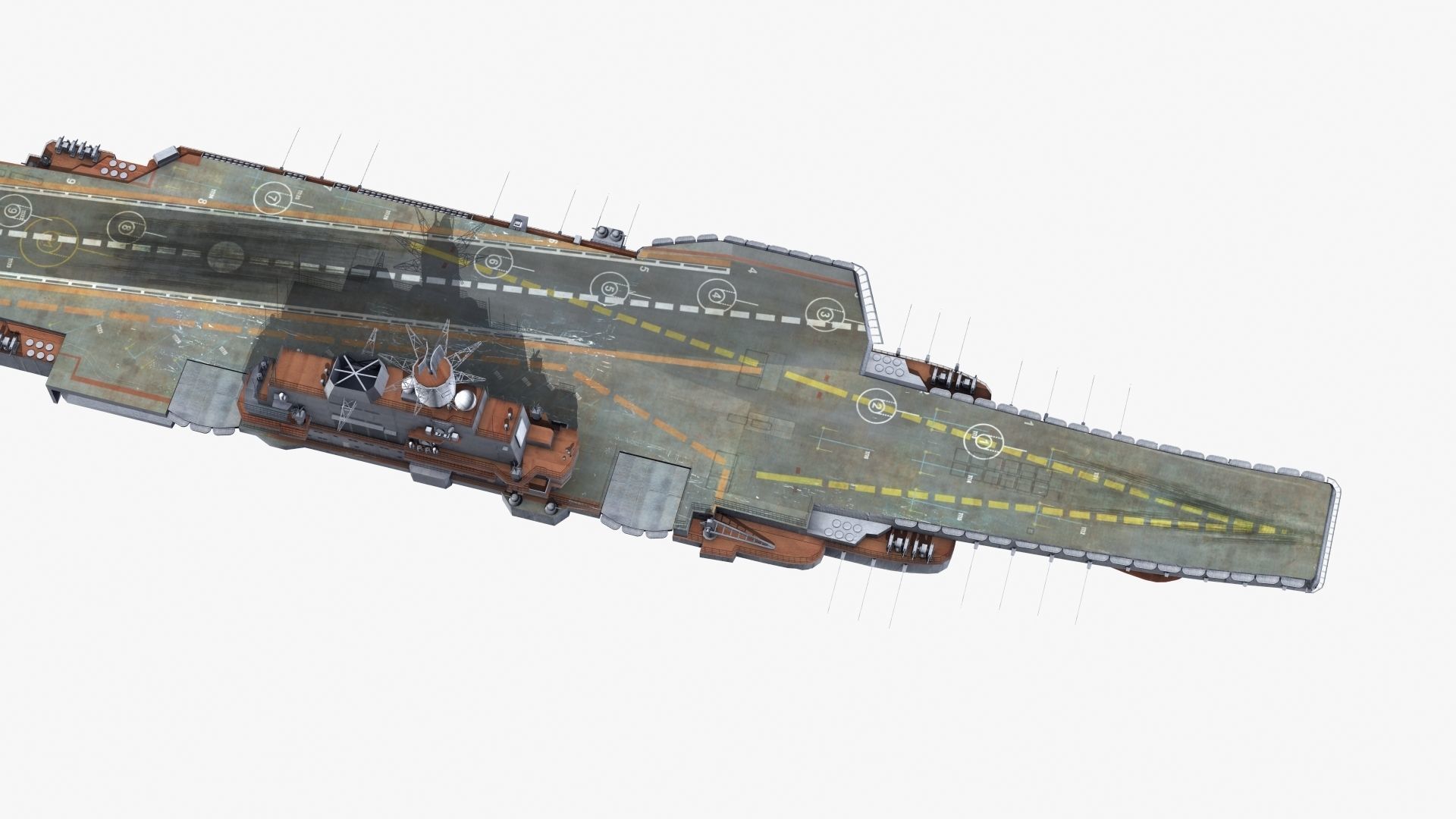 Admiral Kuznetsov Aircraft Carrier 3D model_28