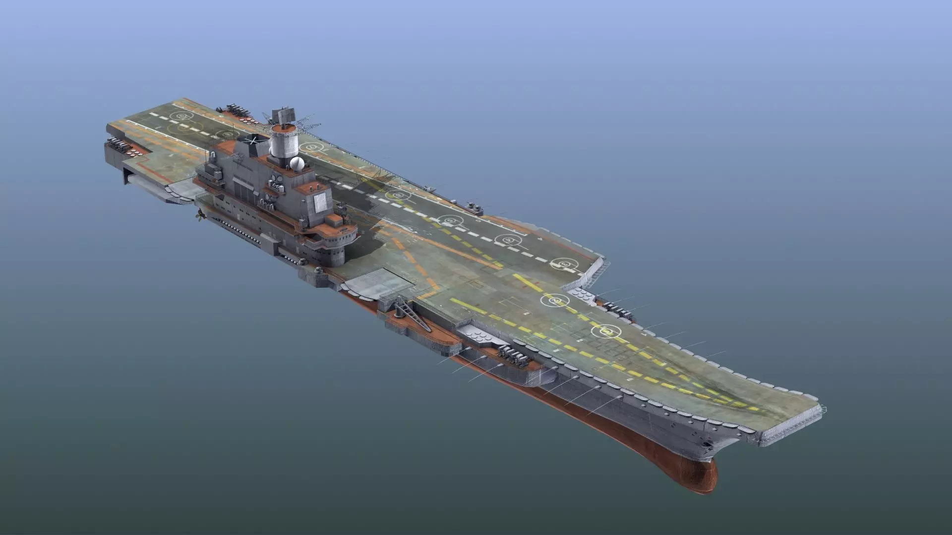 Admiral Kuznetsov Aircraft Carrier 3D model_0