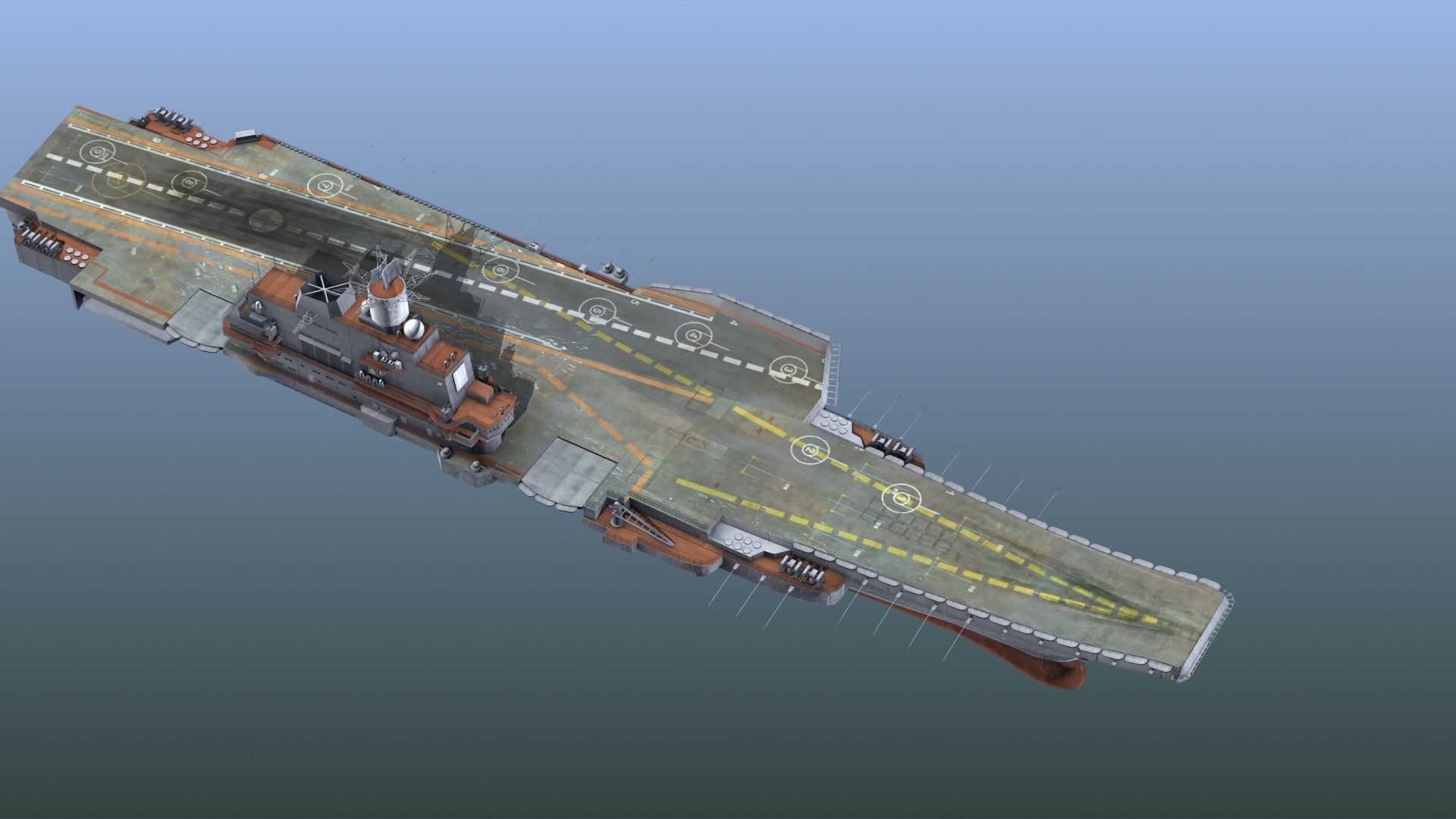 Admiral Kuznetsov Aircraft Carrier 3D model_7