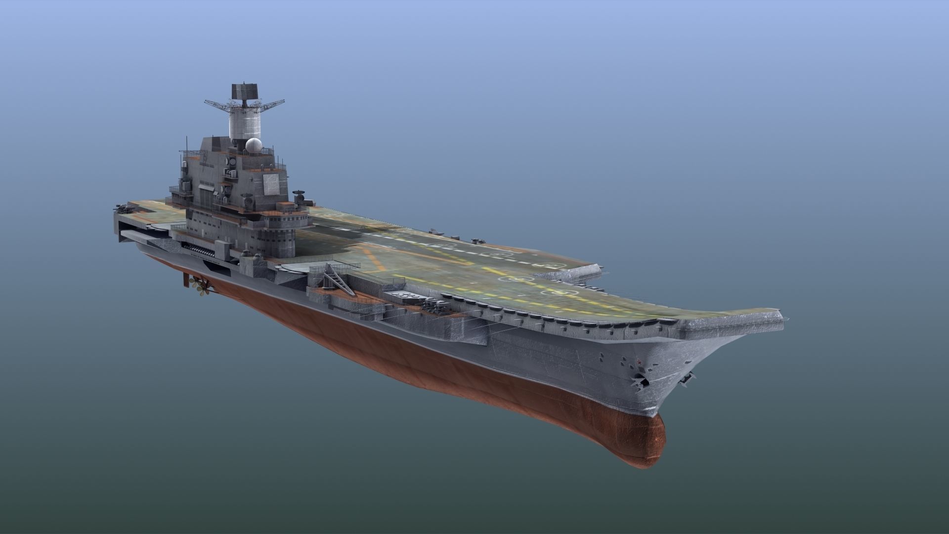 Admiral Kuznetsov Aircraft Carrier 3D model_14