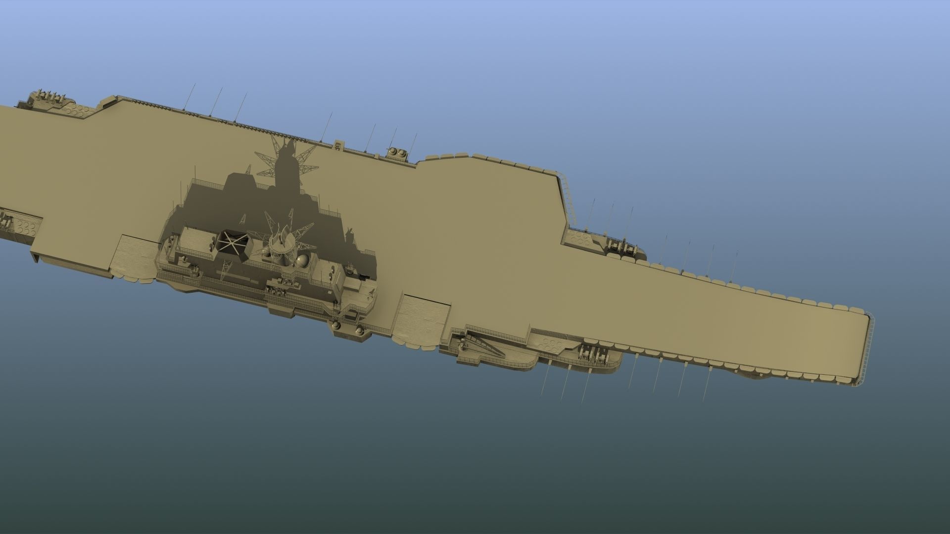 Admiral Kuznetsov Aircraft Carrier 3D model_22