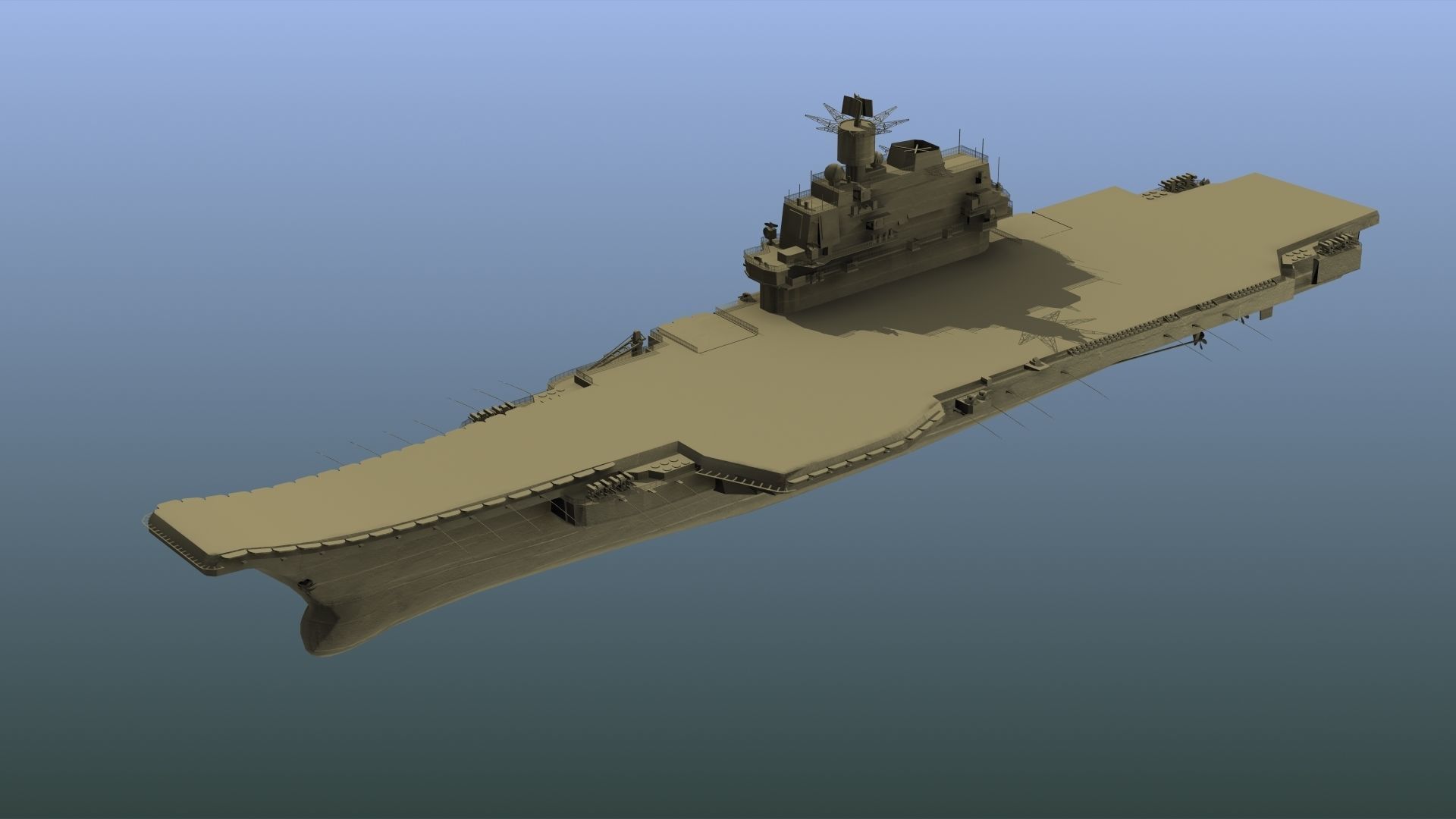 Admiral Kuznetsov Aircraft Carrier 3D model_11