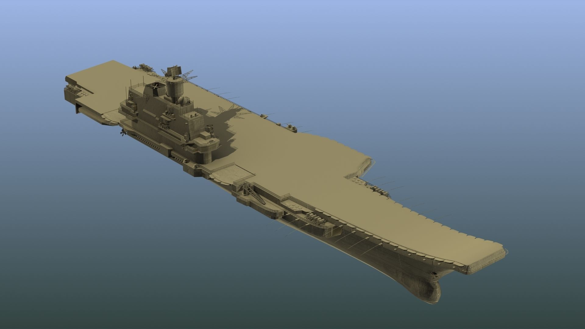 Admiral Kuznetsov Aircraft Carrier 3D model_20