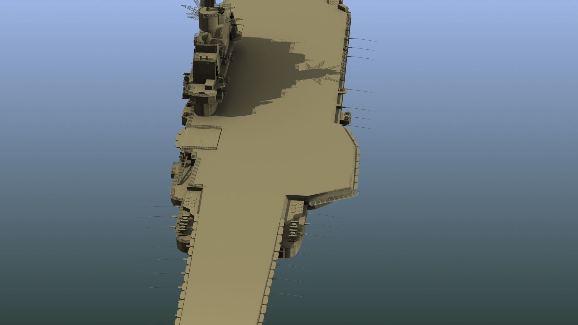 Admiral Kuznetsov Aircraft Carrier 3D model_13