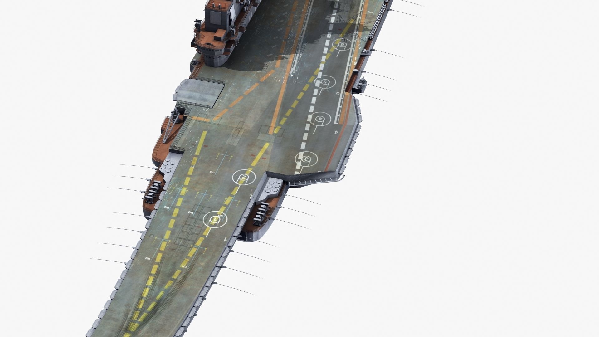 Admiral Kuznetsov Aircraft Carrier 3D model_41