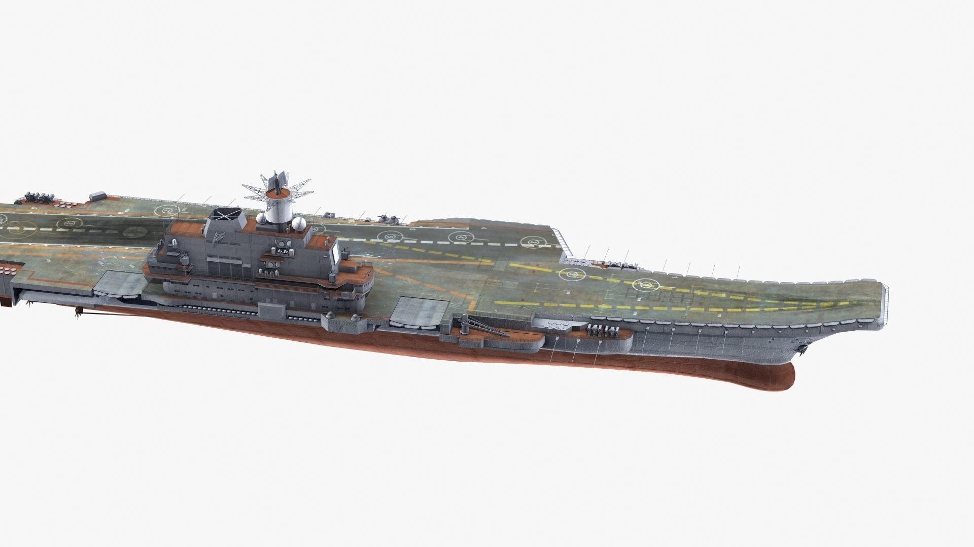 Admiral Kuznetsov Aircraft Carrier 3D model_31