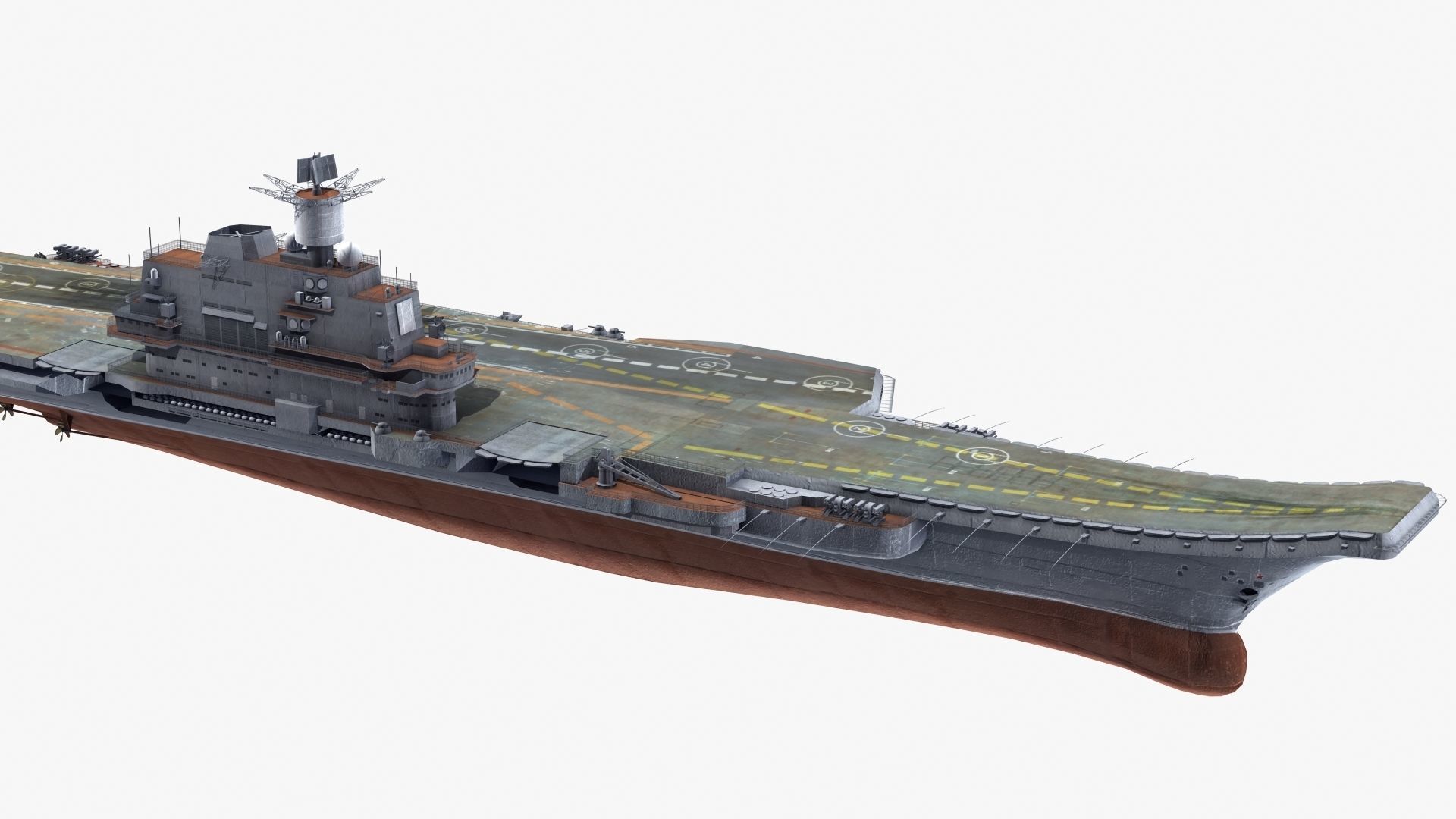 Admiral Kuznetsov Aircraft Carrier 3D model_34