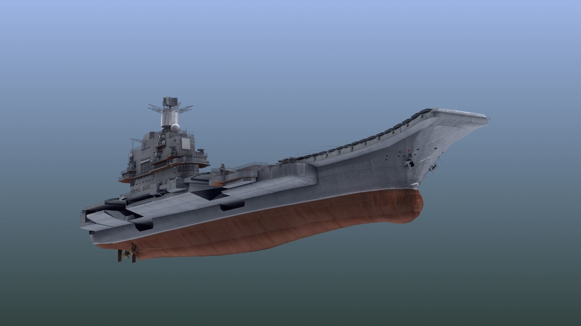 Admiral Kuznetsov Aircraft Carrier 3D model_23