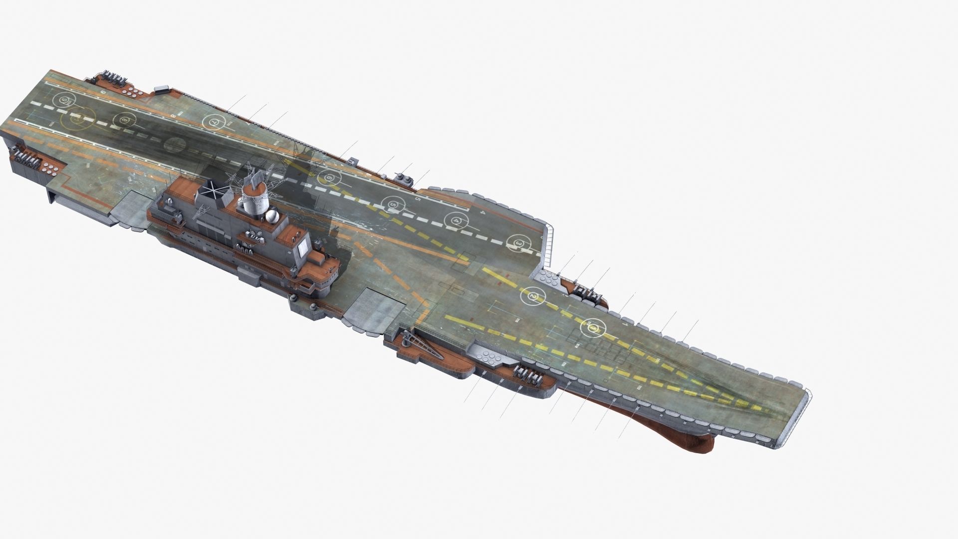 Admiral Kuznetsov Aircraft Carrier 3D model_29